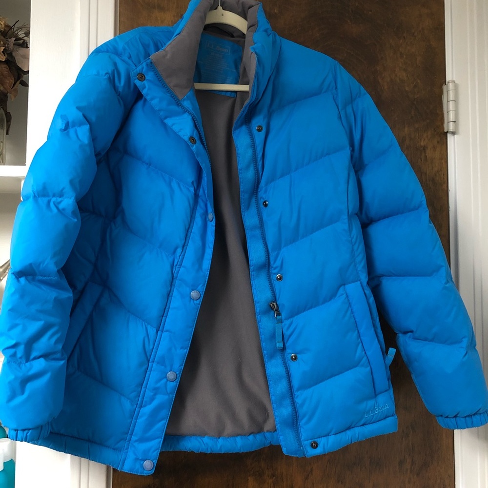 LL Bean Insulated Down Jacket- Womens M- Blue